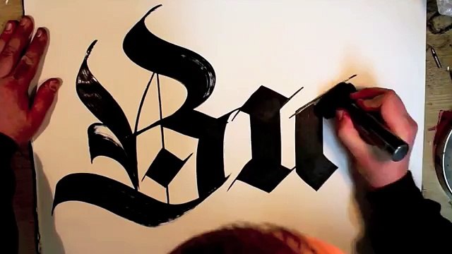 He Takes 5 Colored Markers To The Paper At One Time. The Process Is Completely Mesmerizing