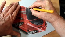 How I Draw a 3D Ferrari, Trick Art, Optical Illusion by Vamos