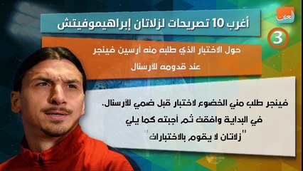 أغرب عشر تصريحات لزلاتان إبراهيموفيتش‏