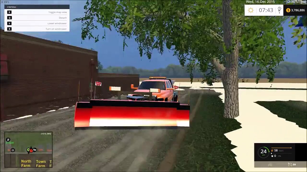 Farming simulator 2015 snow plowing ep 2