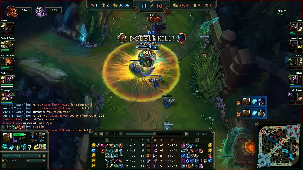 Pre-Season 6 // 20-0 Illaoi ADC Gameplay [LoL] [League of Legends]