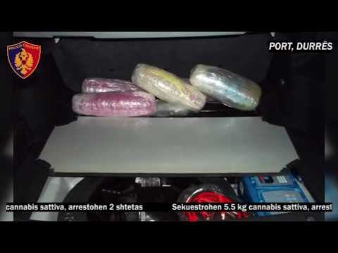 Report TV - Durrës, kapen me 5.5 kg kanabis në makinë, pranga çifti nga Tirana