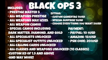 GTA & BO3 Modded Accounts!! (RECOVERY SERVICE)