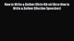 Read How to Write & Deliver Effctv 4th ed (Arco How to Write & Deliver Effective Speeches)