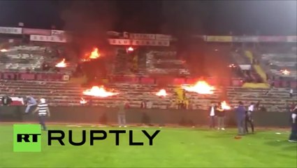 Crazy Eskisehirspor Fans Set Stadium On Fire After A Defeat!