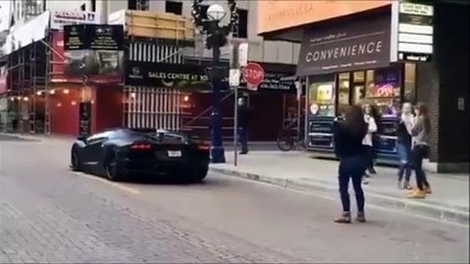 Funny Girls Get Scared By Lamborghini Aventador Massive Acceleration Fail OMG