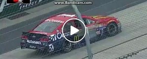 Danica Patrick car on fire - NASCAR Driver's Car Catches Fire During Practice at Dover International