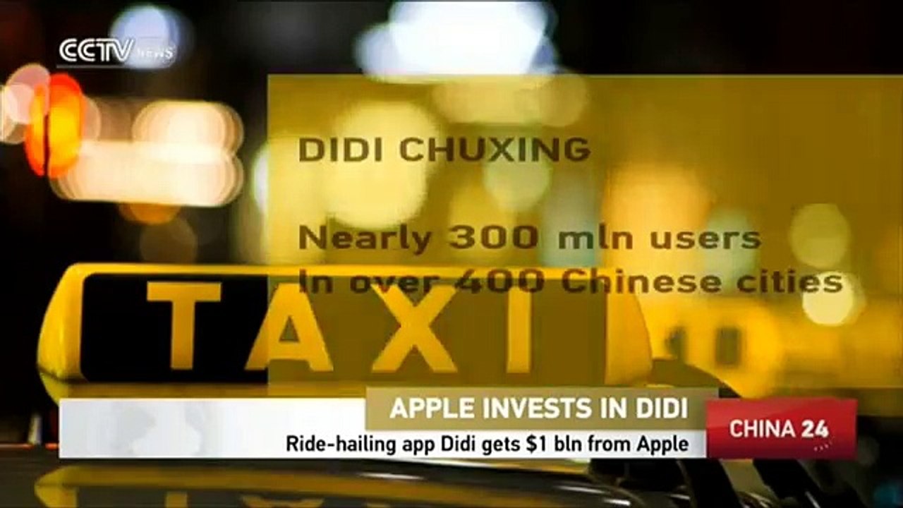 China taxi app Didi gets $1 billion from Apple