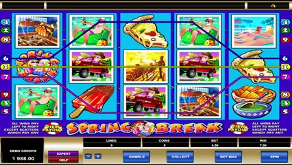 Spring Break ilmainen kasino kolikkopeli Microgaming Video Esikatselu