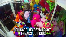 Chicago Bears mascot scares the crap out of fans at arcade.