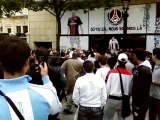arrivée des joueurs a la boutique du PSG
