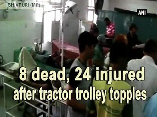 8 dead, 24 injured after tractor trolley topples