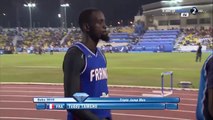 triple saut H, meeting DL de Doha, 06 mai 2016 - retour de Teddy Tamgho sur le lieu de l'accident de 2015