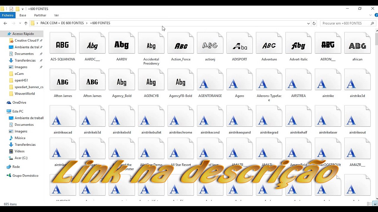 Pack de mais de 600 fontes GRATIS!!!!