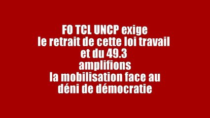 Mobilisation pour le retrait de la loi travail et du 49.3