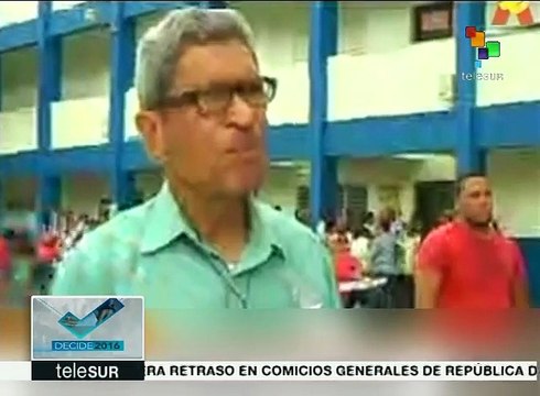 Inicia con retrasos la elección general en República Dominicana