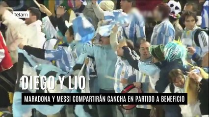 Diego Maradona y Lionel Messi compartirán cancha en partido a beneficio