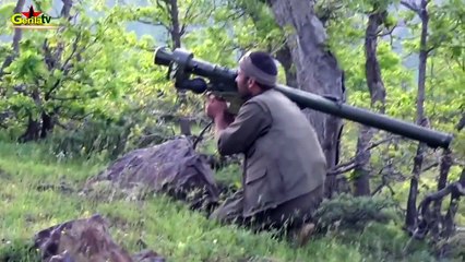 Un Kurde abat un hélicoptère turc avec un lance-missile
