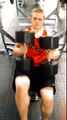 17 year old dumbbell flys 100 lbs !!