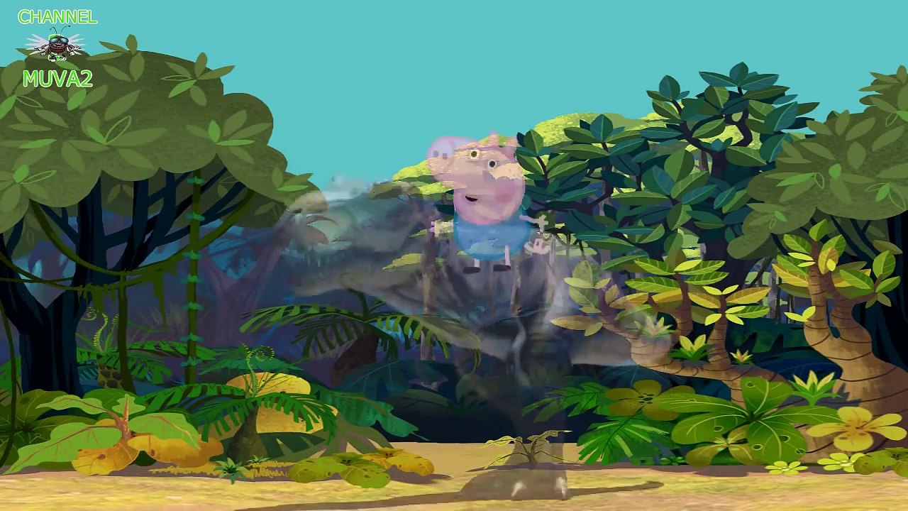 Peppa pig Finger Family Riding on Dinosaurs