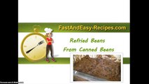Refried Beans Using Canned Kidney Beans