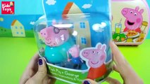 Peppa pig figures unboxing toys toy peppa pig video for children #playdoh videos