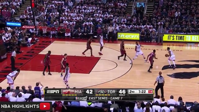 Miami Heat vs Toronto Raptors - Game 7 - 1st Half Highlights May 15, 2016 2016 NBA Playoffs
