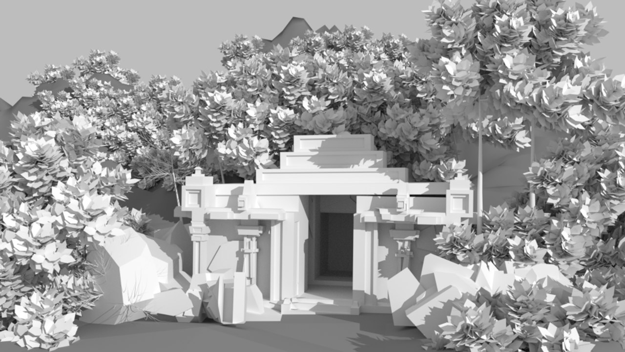 Jungle temple speed modeling Blender 3d 2.77