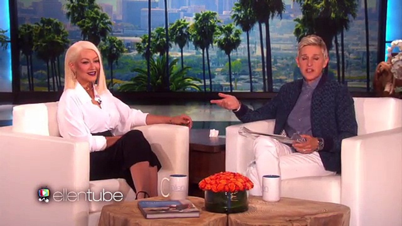 Christina Aguilera Plays "Heads Up!" With Ellen