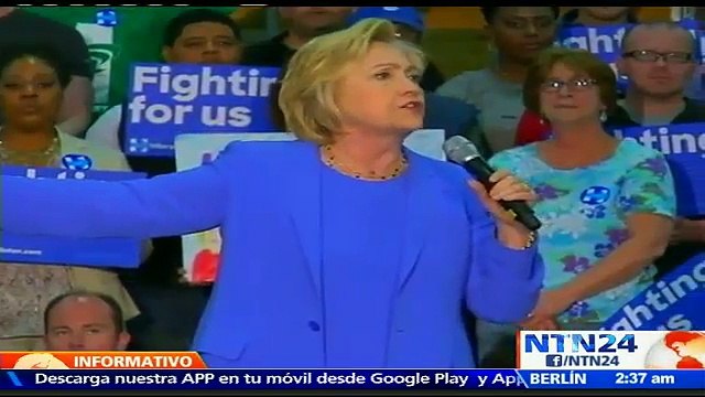 Hillary Clinton califica de peligroso el discurso de Donald Trump sobre las armas nucleares