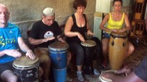 Initiation aux  percussions Afro-cubaines en groupe avec Dansacuba février 2016