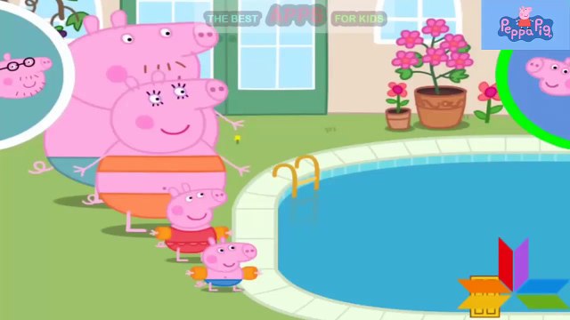 Peppa Pig's Holiday Swimming Race Going To The Beach Best demos apps for toddlers
