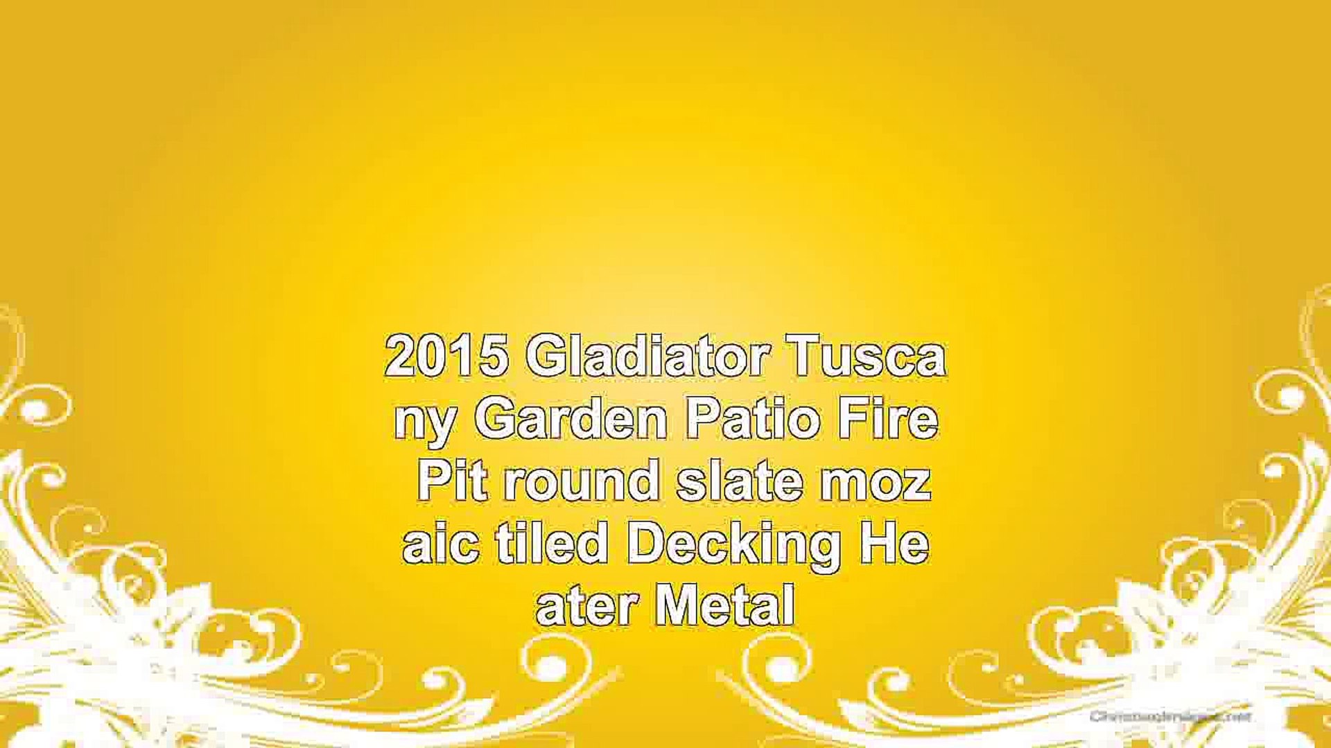 2015 Gladiator Tuscany Garden Patio Fire Pit Round Slate Mozaic