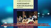 READ book  Assessment for Excellence The Philosophy and Practice of Assessment and Evaluation in  FREE BOOOK ONLINE