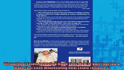 READ book  Virtual Real Estate Investing Made Easy How to Quit Your Job  Make Fast Cash Wholesaling Free Online