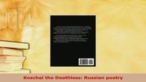 PDF  Koschei the Deathless Russian poetry  EBook