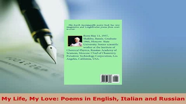 Download My Life My Love Poems in English Italian and Russian EBook
