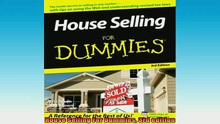 READ book  House Selling For Dummies 3rd edition Full EBook