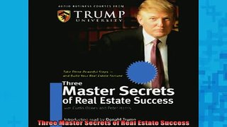READ book  Three Master Secrets of Real Estate Success Full EBook