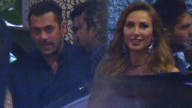 Salman Khan Iulia Vantur At Preity Zinta Wedding Reception