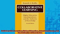 FREE DOWNLOAD  Collaborative Learning Higher Education Interdependence and the Authority of Knowledge  BOOK ONLINE