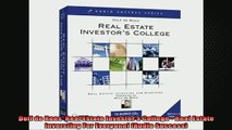 READ book  Dolf de Roos Real Estate Investors College  Real Estate Inversting For Everyone Audio Free Online