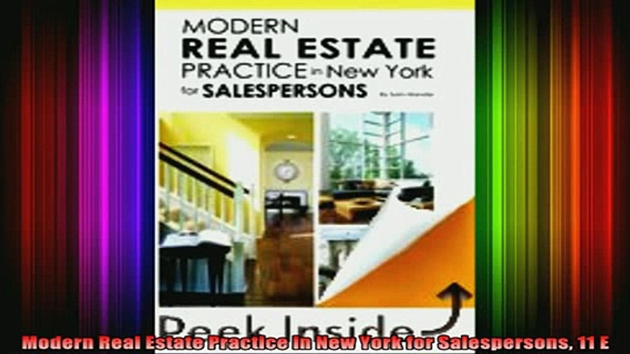 FREE EBOOK ONLINE  Modern Real Estate Practice in New York for Salespersons 11 E Online Free