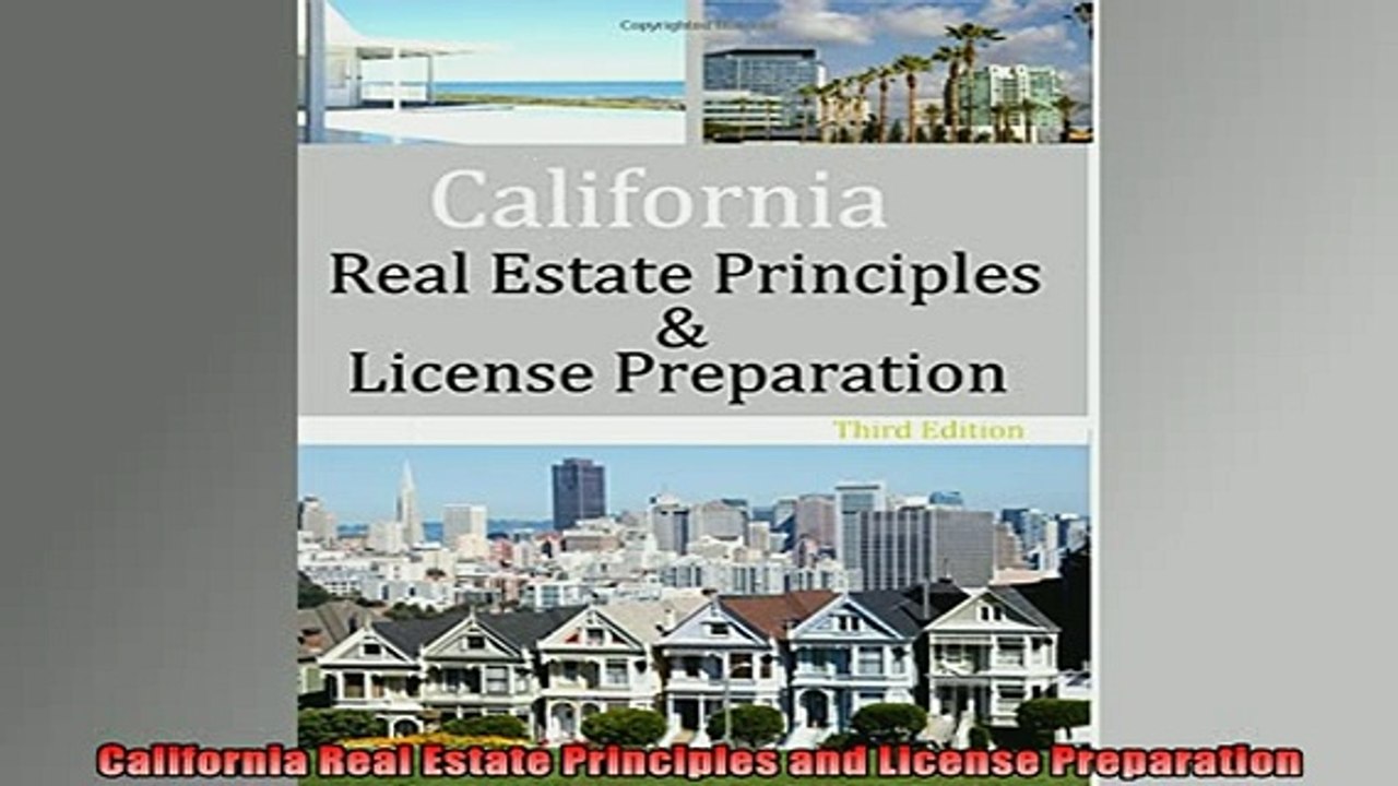 READ book  California Real Estate Principles and License Preparation Full Free