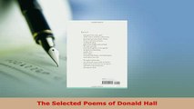 Download  The Selected Poems of Donald Hall Free Books