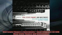 READ FREE Ebooks  Real Estate Finance  Investments  Excel templates CDROM Real Estate Finance and Online Free