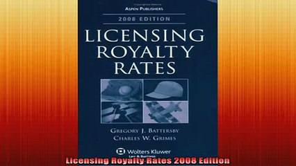 READ book  Licensing Royalty Rates 2008 Edition Free Online
