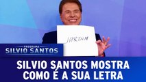 Silvio Santos brinca no Jogo dos Pontinhos e mostra a sua letra