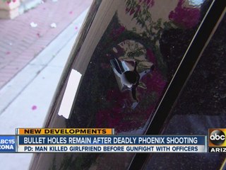 Descargar video: Bullet holes remain after Phoenix officer-involved shooting and homicide