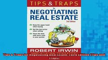 READ book  Tips  Traps for Negotiating Real Estate Third Edition Tips and Traps Online Free